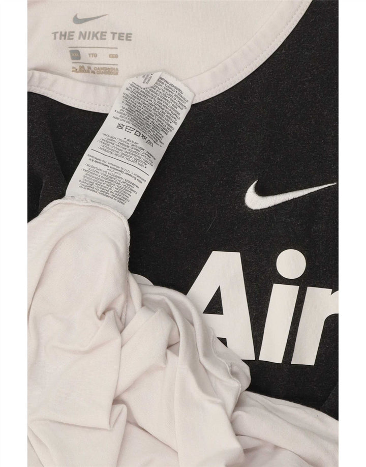 Nike masculino gráfico colete top 2XL branco colorblock algodão