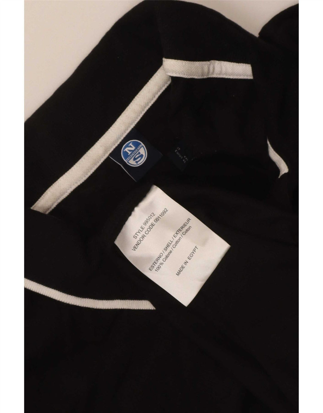 Camisa polo masculina North Sails XL de algodão listrado preto