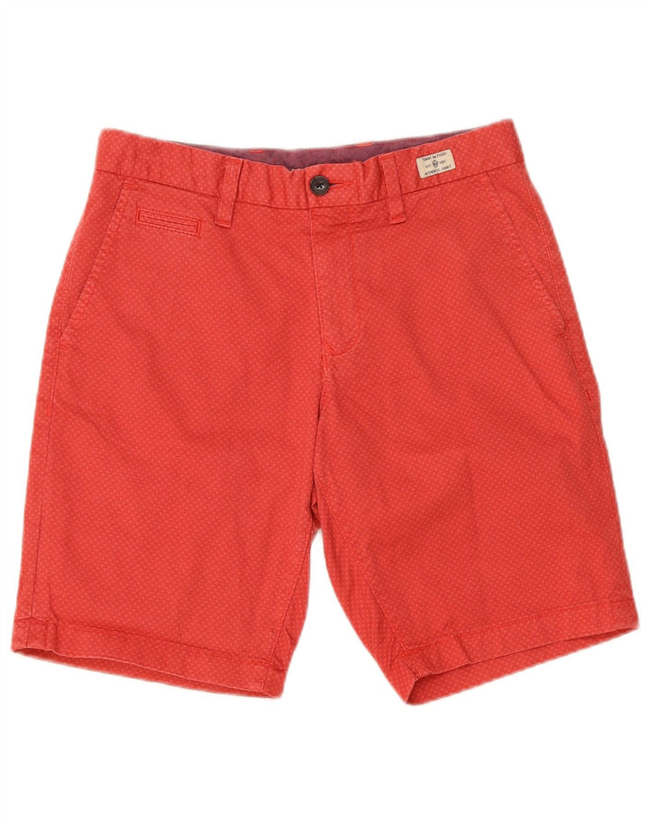 Tommy Hilfiger Masculino Brooklyn Chino Shorts W30 Médio Vermelho Geométrico