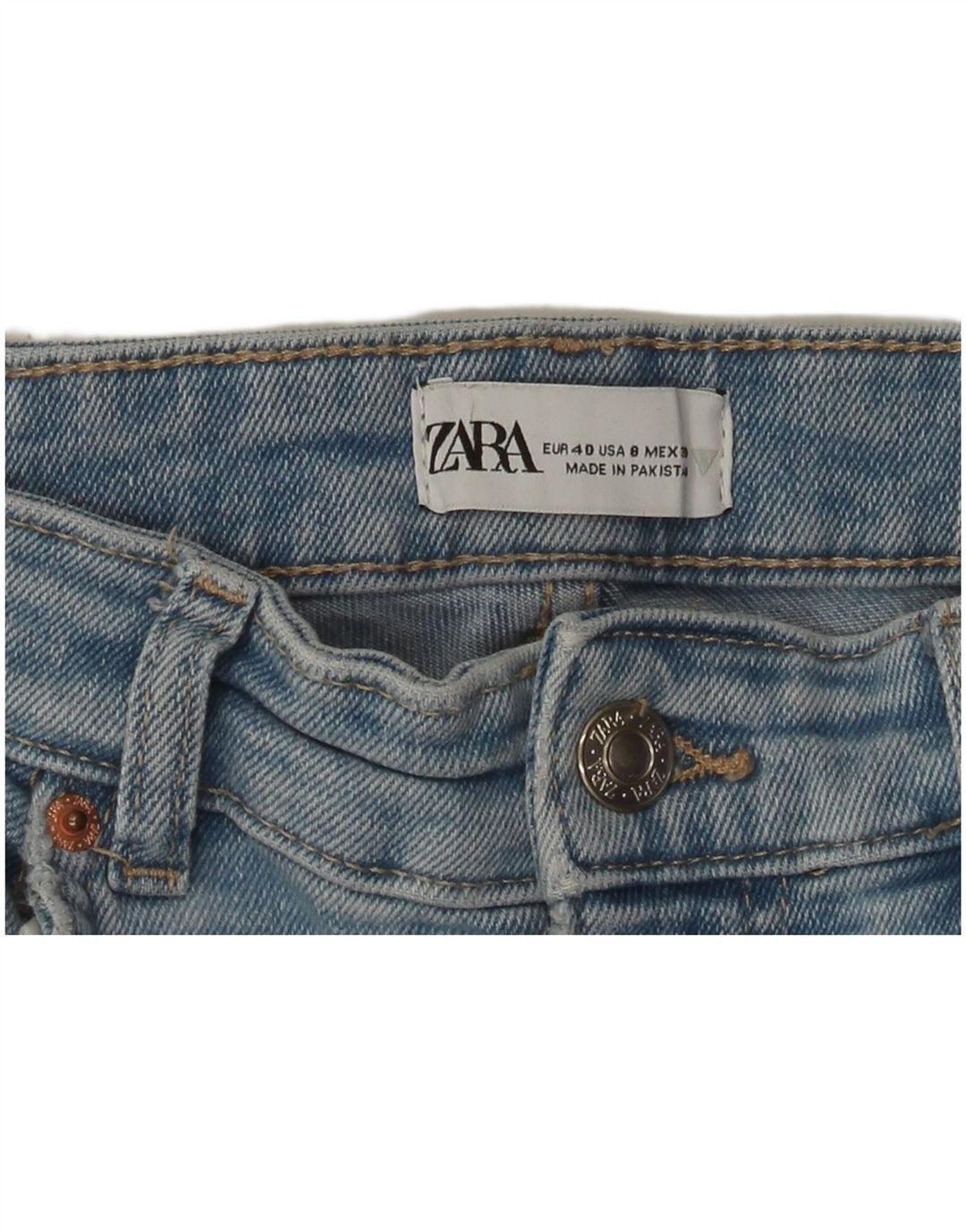 ZARA Jeans Skinny Feminino EU 40 Médio W30 L29 Azul