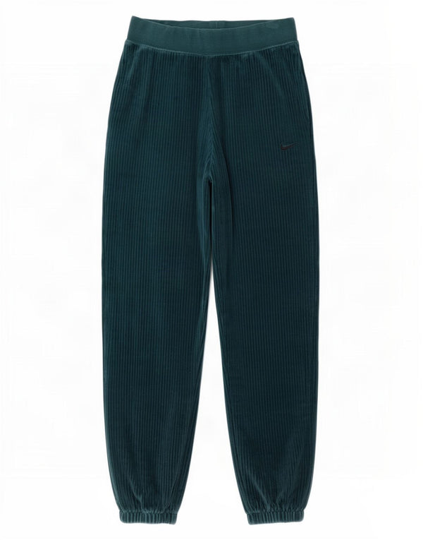 Nike Womens Velvet Calças de treino Joggers UK 10 Pequeno Algodão Verde