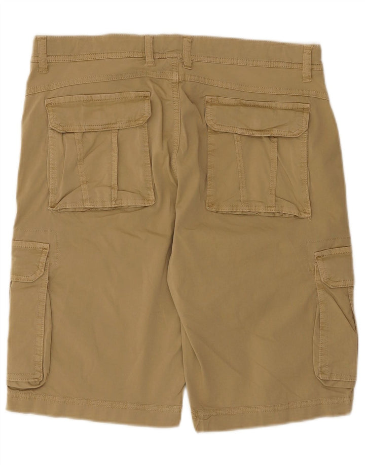 Shorts cargo masculino vintage IT 48 médio W34 algodão bege