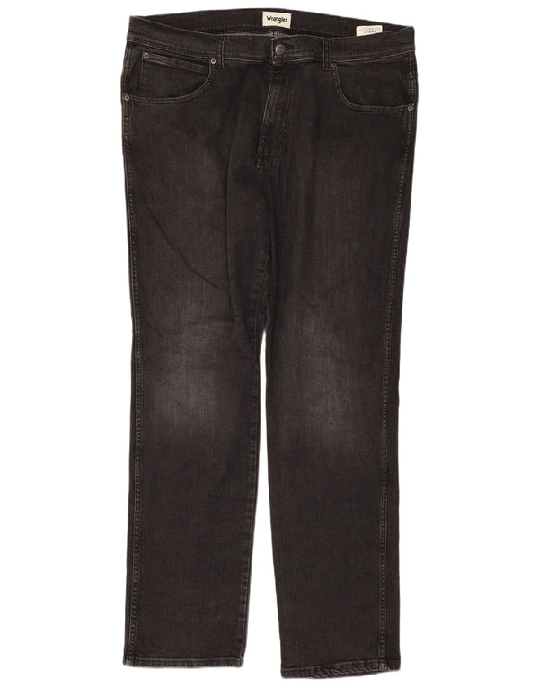 Wrangler Masculino Texas Slim Jeans W38 L34 Cinza Algodão