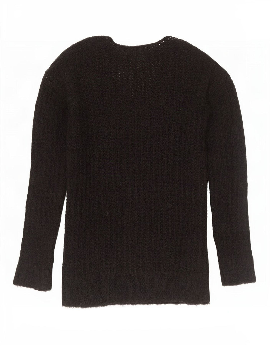Suéter feminino Zara com decote em V Reino Unido 14 acrílico preto médio