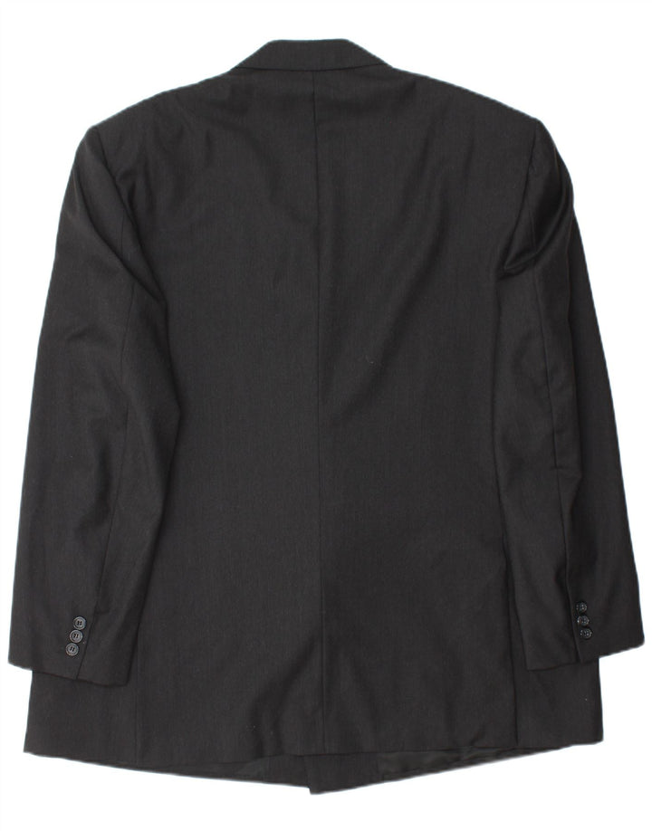 COPACABANA Mens Double Breasted Blazer Jacket IT 54 2XL Grey Virgin Wool