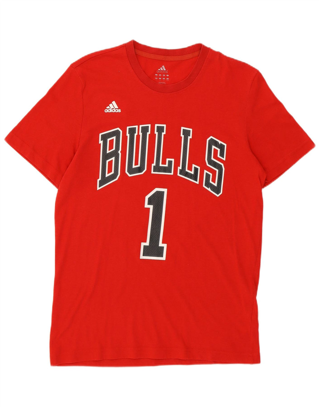 Camiseta Adidas Masculina Bulls Graphic Top Médio Poliéster Vermelho