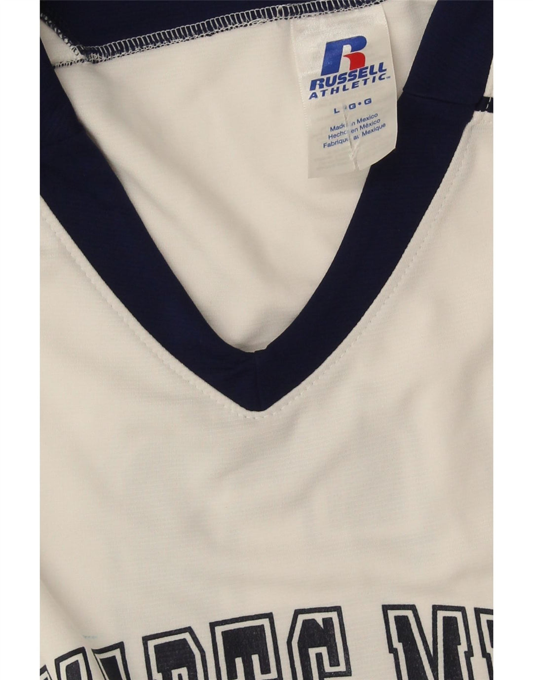 Russell Athletic Mens Graphic Vest Top Grande Poliéster Colorblock Branco