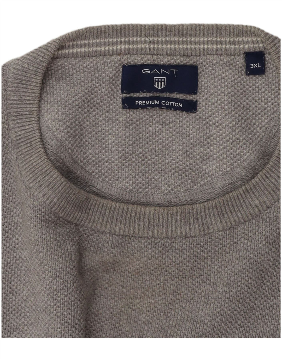 Suéter masculino Gant com gola redonda 3XL algodão cinza