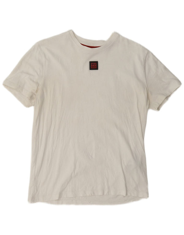Camiseta masculina Hugo Boss Top médio algodão branco