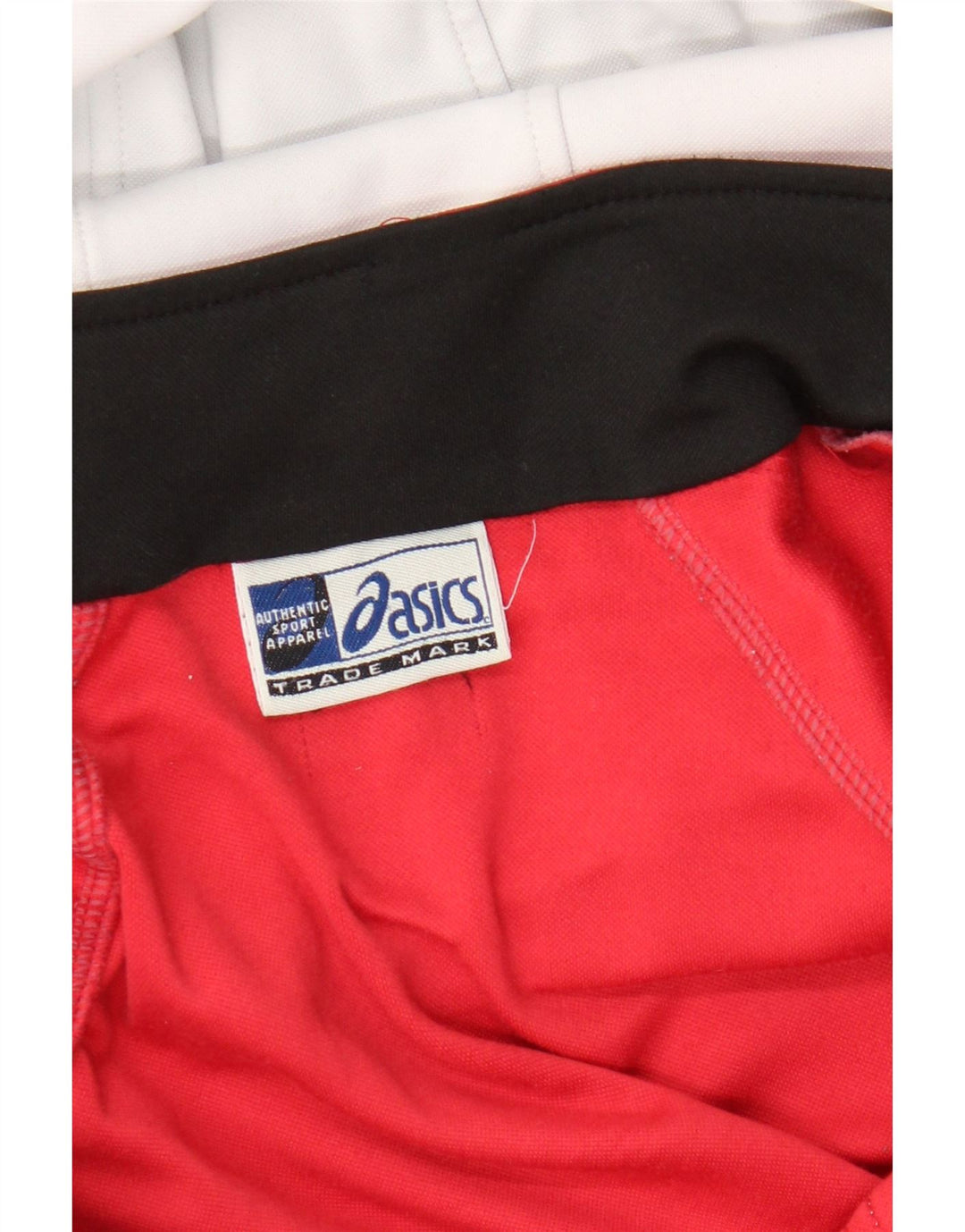 Suéter masculino com capuz Asics Zip médio listrado vermelho esportivo