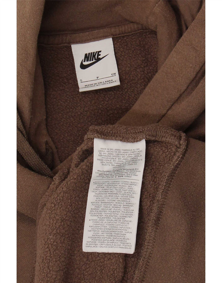 Nike Mens Hoodie Jumper Pequeno Algodão Bege