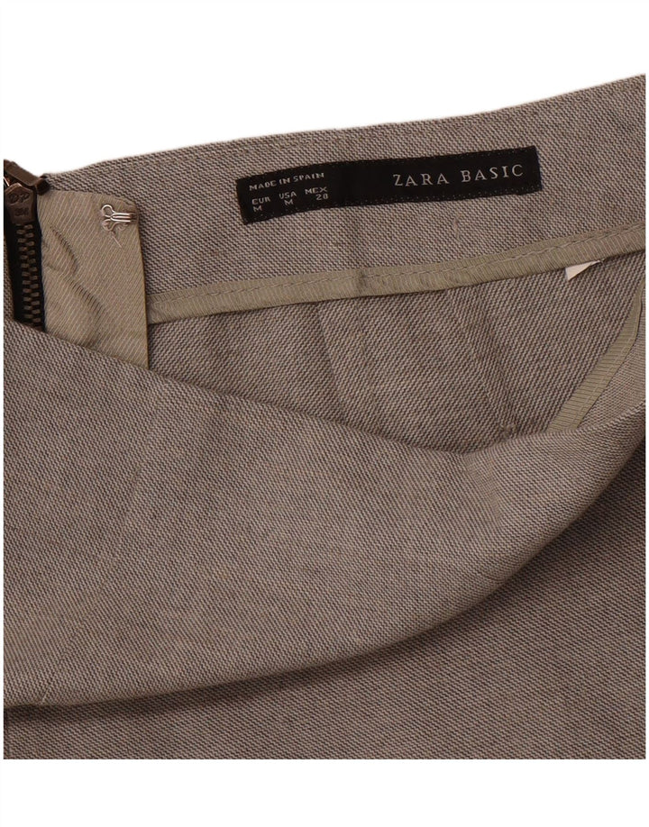 ZARA Saia lápis feminina média W28 cinza