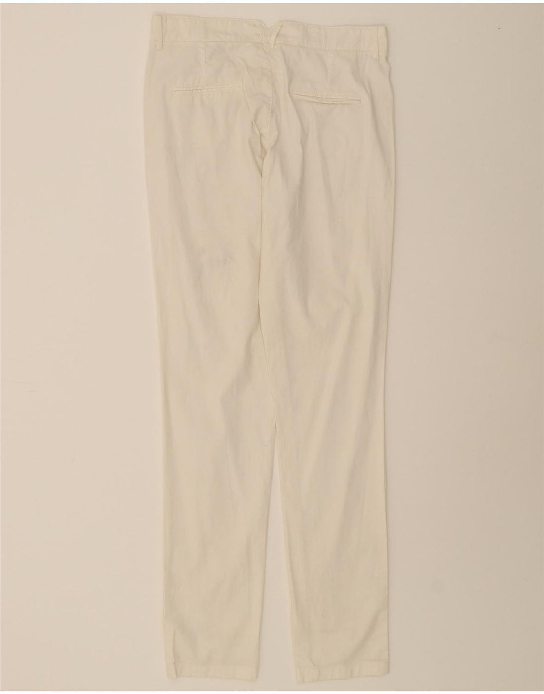 MASSIMO DUTTI Womens Slim Chino Trousers EU 36 XS W26 L32 White Cotton Vintage Massimo Dutti and Second-Hand Massimo Dutti from Messina Hembry 