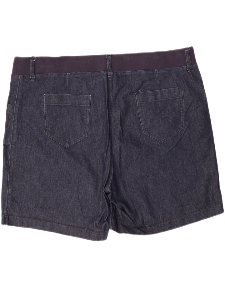 Shorts jeans feminino LEE Riders cintura média EUA 22 2XL W44 L7 algodão azul marinho