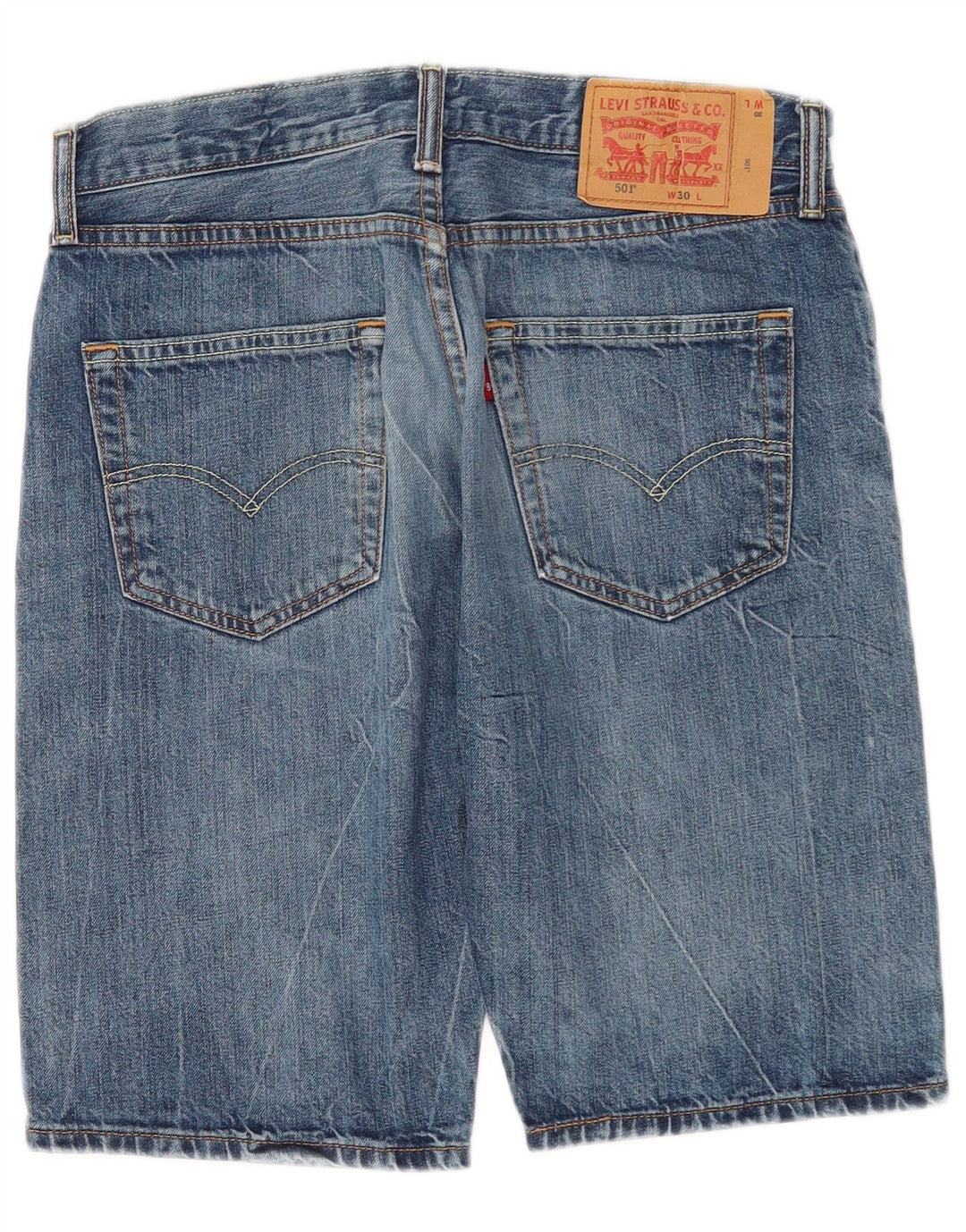Shorts jeans masculino 501 da Levi's W30 algodão azul médio