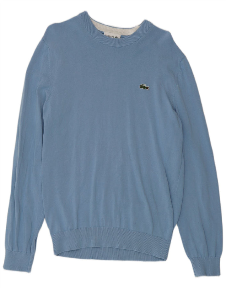 Suéter masculino Lacoste Regular Fit com gola canoa tamanho 4 azul médio