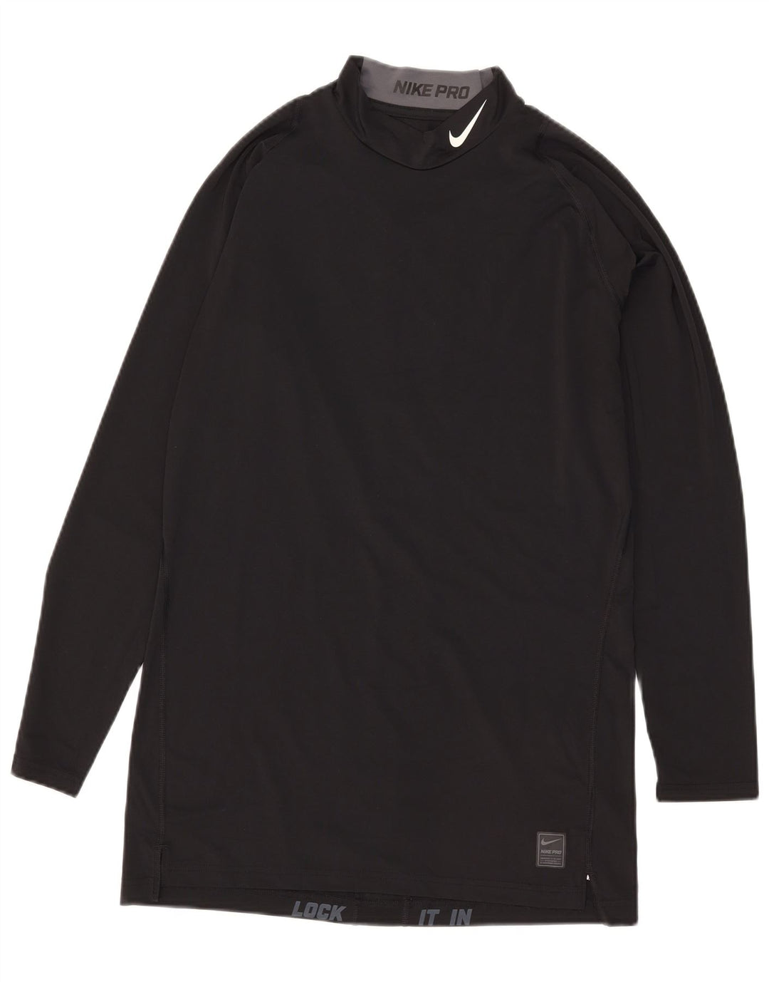 Top gráfico de compressão masculino Nike manga comprida 2XL poliéster preto