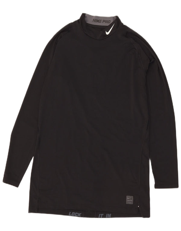 Top gráfico de compressão masculino Nike manga comprida 2XL poliéster preto