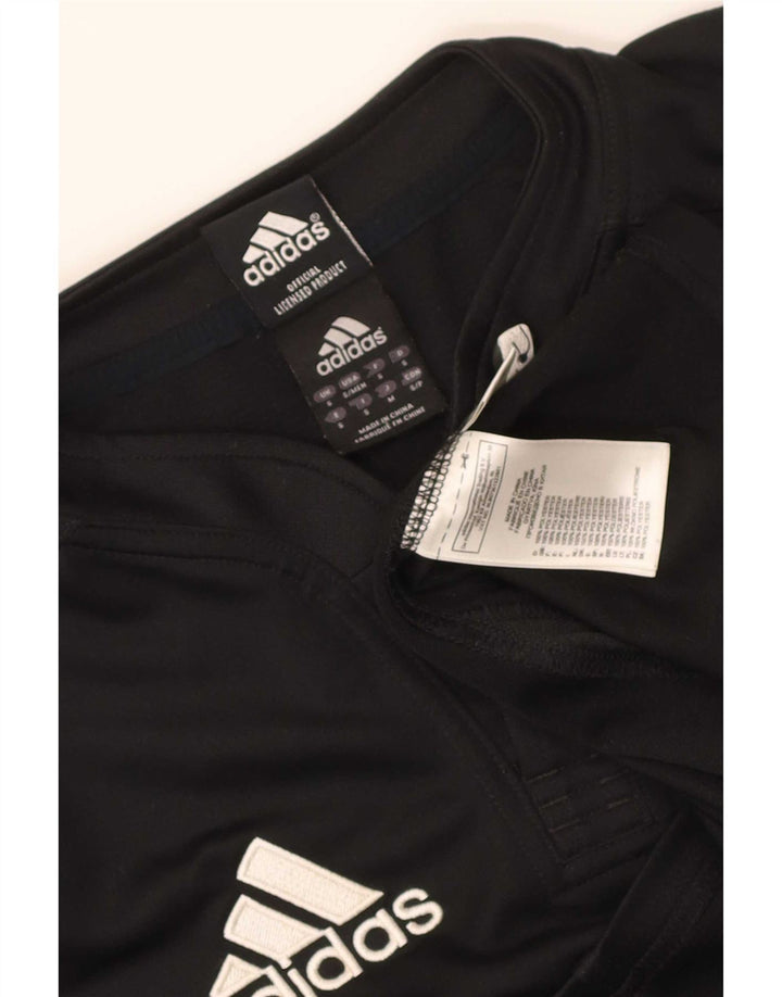Adidas Mens All Blacks Graphic Camiseta Top Pequeno Poliéster Preto