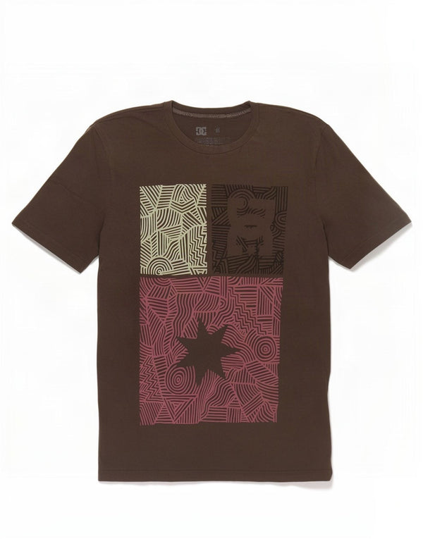 Camiseta gráfica masculina DC grande algodão cinza