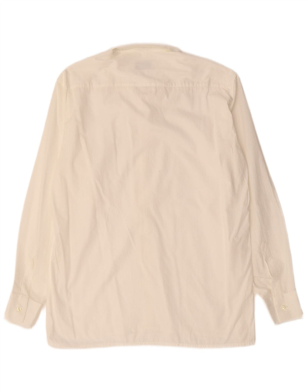 Camisa masculina vintage de algodão branco médio