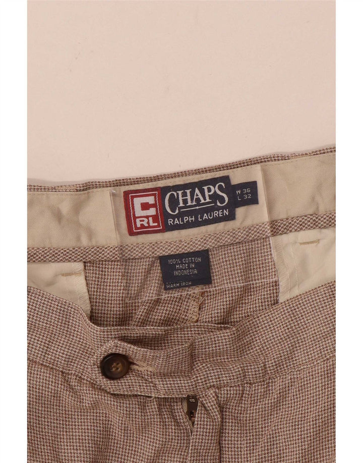 Calças masculinas Ralph Lauren com pegged suit W36 L32 marrom Houndstooth