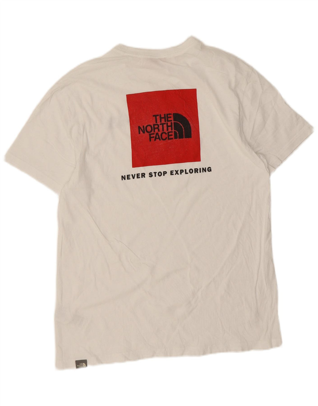 Camiseta gráfica masculina The North Face Top médio algodão branco