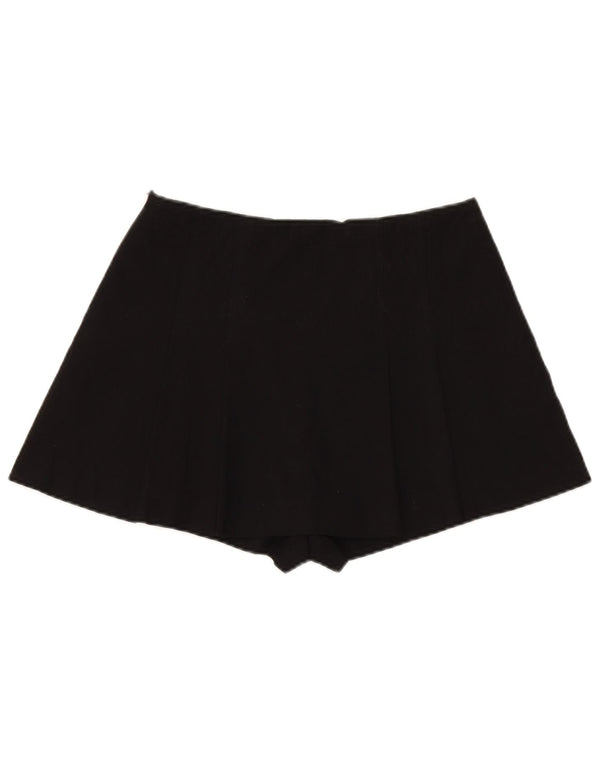 Zara Shorts feminino cintura alta casual grande W30 preto