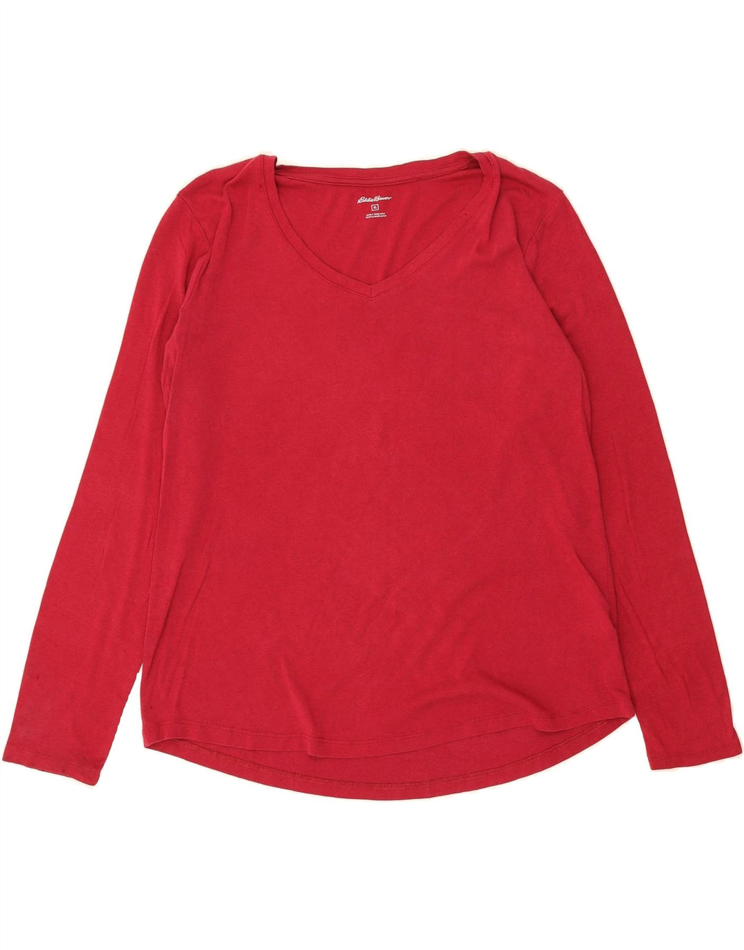 EDDIE BAUER Womens Top Long Sleeve UK 18 XL Burgundy Cotton Vintage Eddie Bauer and Second-Hand Eddie Bauer from Messina Hembry 