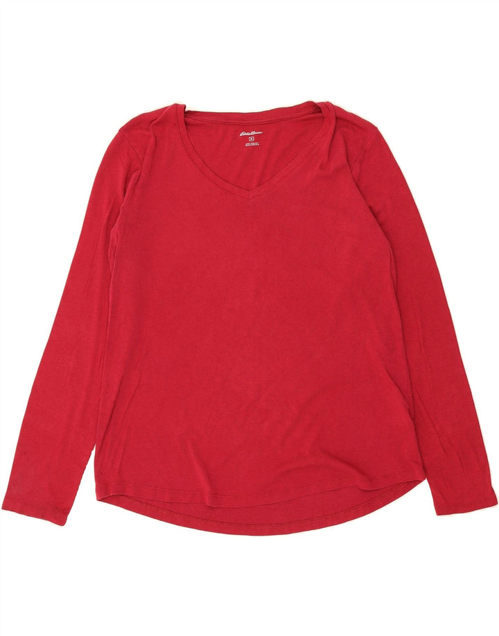 EDDIE BAUER Womens Top Long Sleeve UK 18 XL Burgundy Cotton Vintage Eddie Bauer and Second-Hand Eddie Bauer from Messina Hembry 