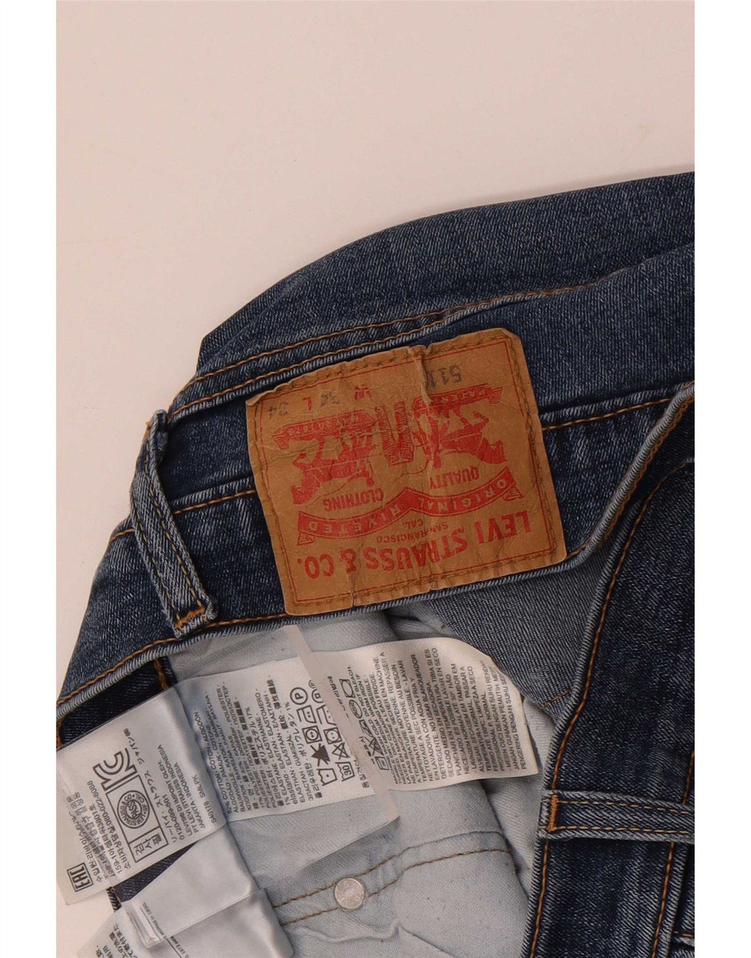 Calça Jeans Levis 511 Slim Masculina W34 L34 Azul Algodão