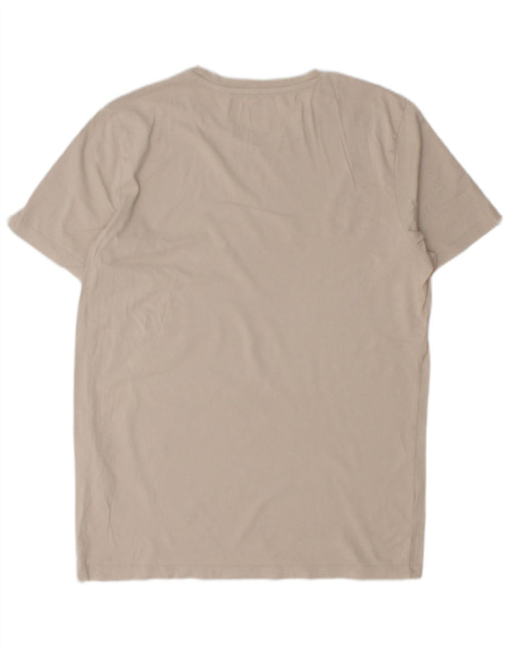 Camiseta masculina JACK & JONES algodão bege médio