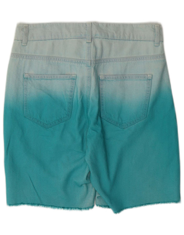 Shorts jeans feminino Topshop W25 XS azul tie dye algodão