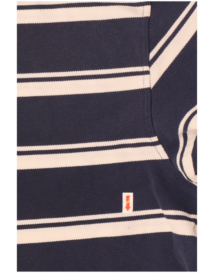 Camisa polo masculina Tommy Hilfiger 2XL algodão listrado azul marinho