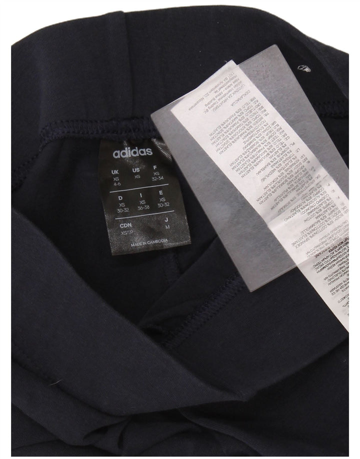 ADIDAS Womens Graphic Leggings UK 4/6 XS Azul Marinho Algodão