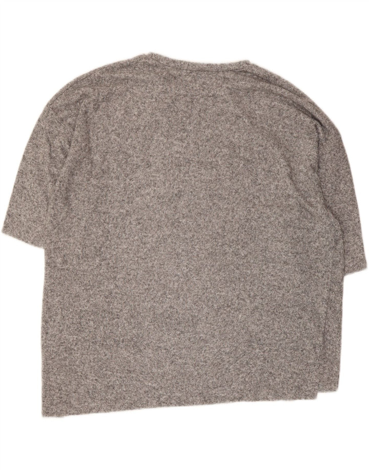 Camiseta feminina grande Zara UK 10 pequena cinza manchada
