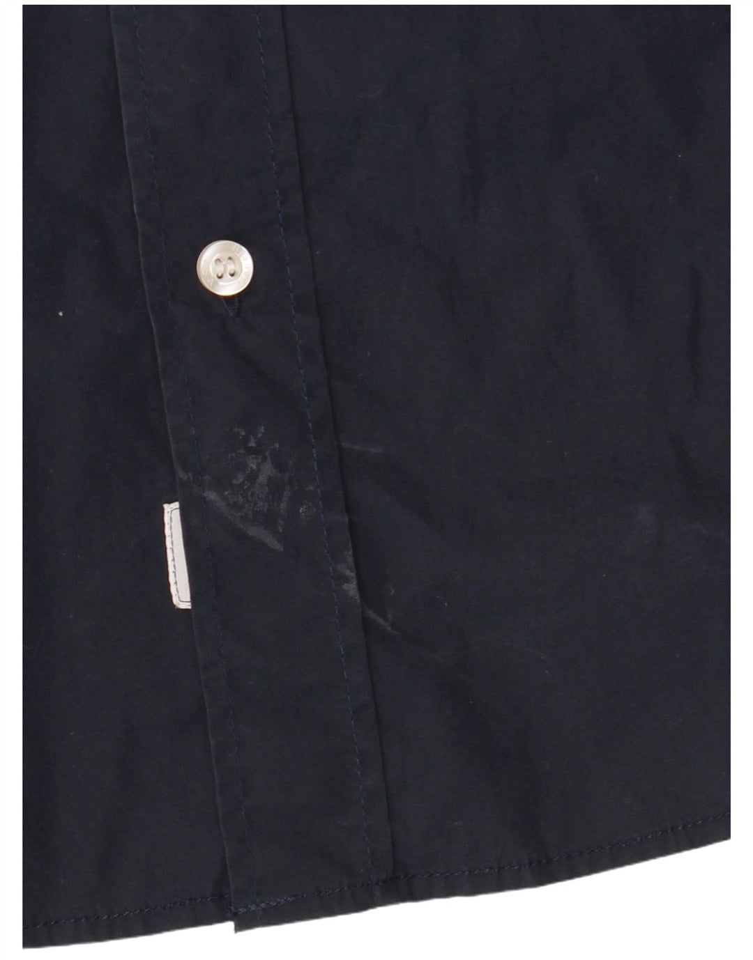 Camisa militar masculina Blauer grande algodão azul marinho