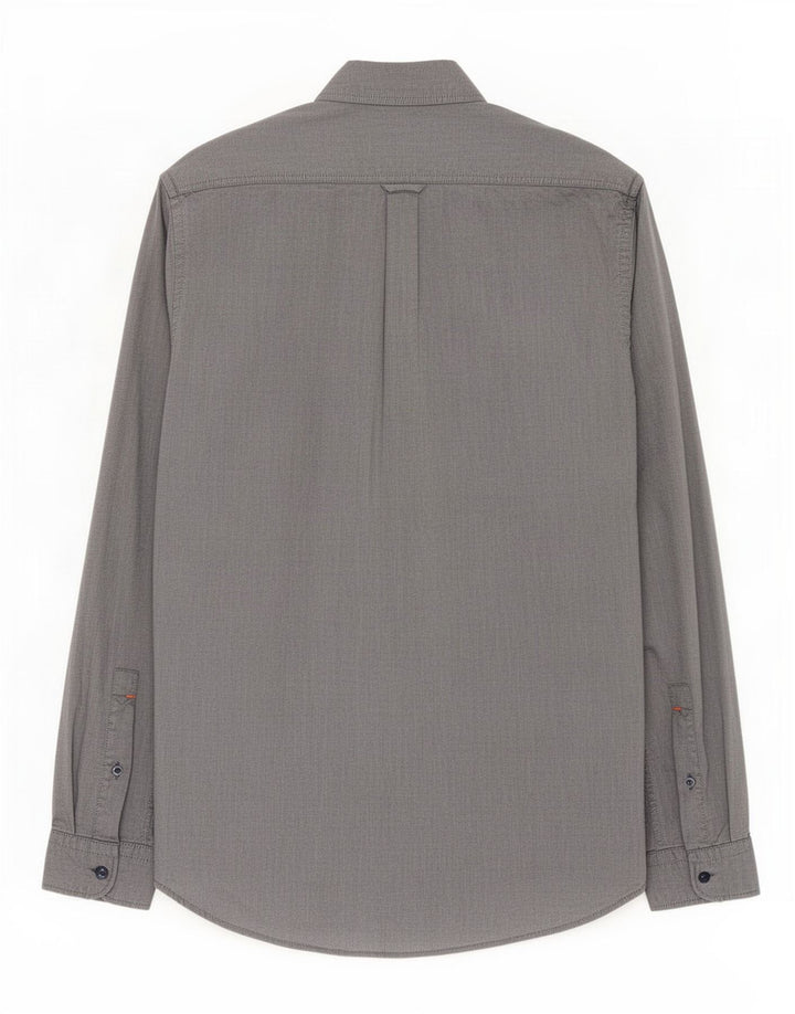 Camisa masculina Hugo Boss Regular Fit algodão azul médio
