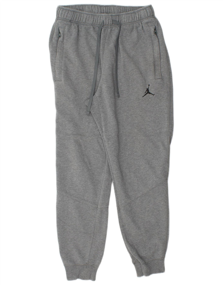 Calça de treino masculina Jordan Joggers pequeno algodão manchado cinza