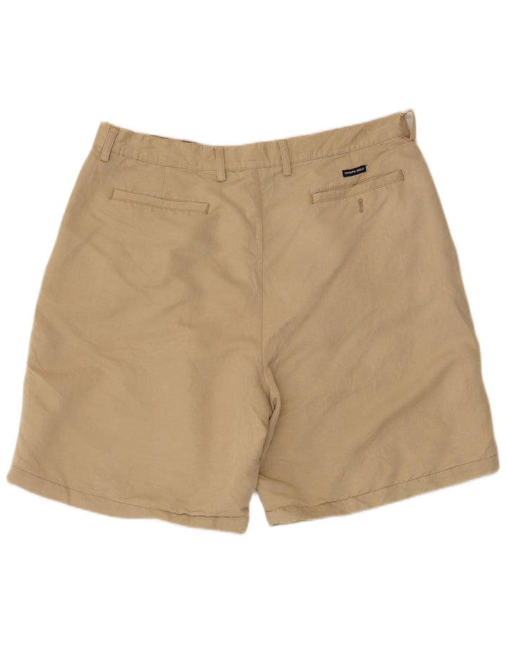 Shorts masculinos Chaps Golf Pegged Chino W38 XL bege rayon