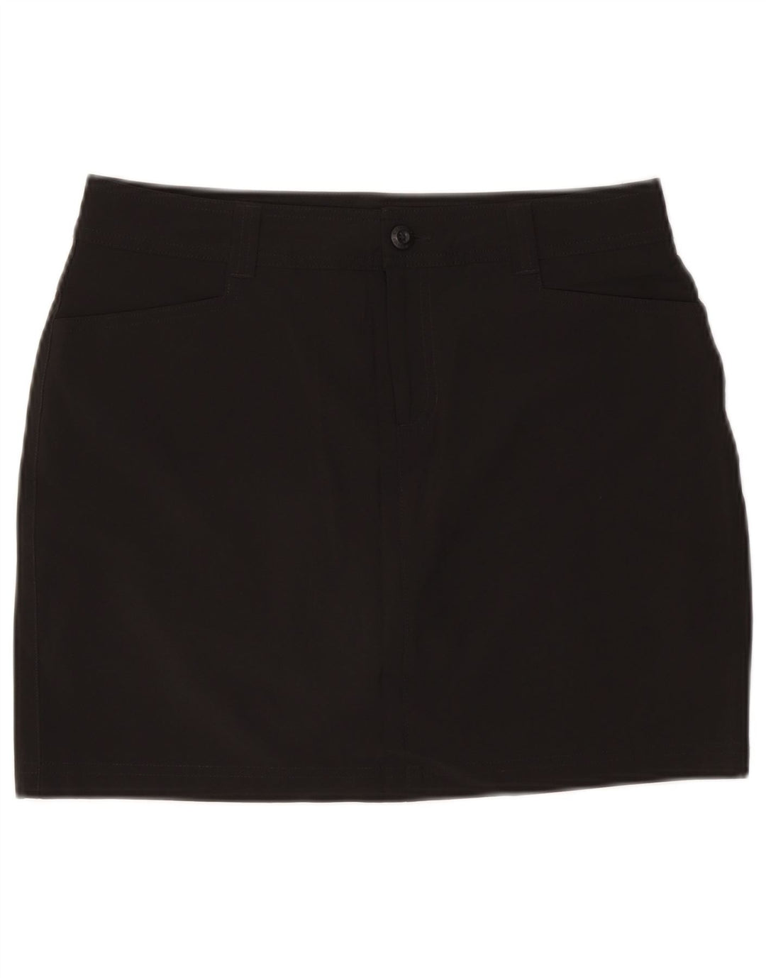 Minissaia feminina EDDIE BAUER EUA 8 médio W30 poliéster preto