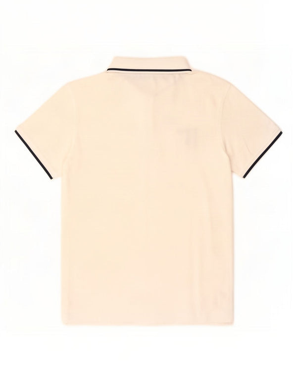 Trussardi Jeans Camisa polo masculina média algodão branco
