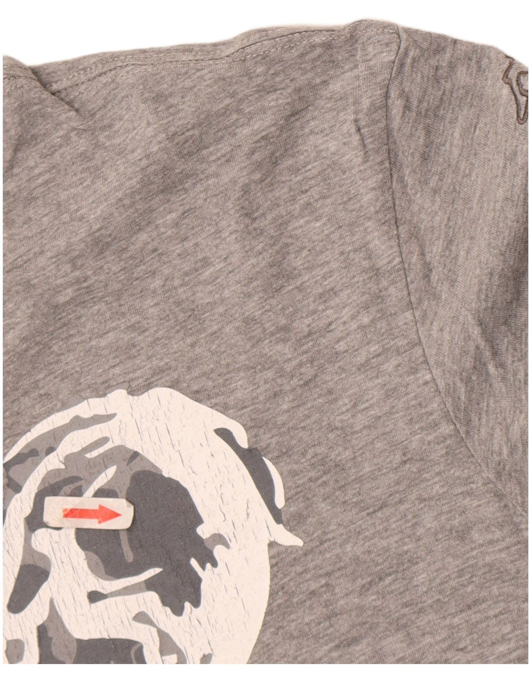 Camiseta Kappa masculina gráfica grande cinza