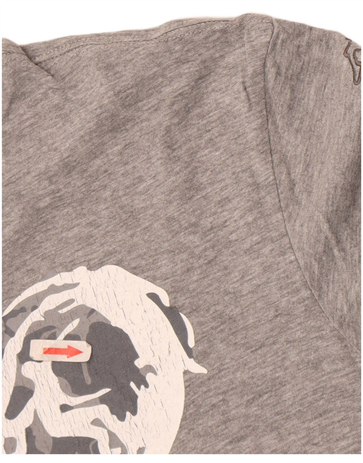 Camiseta Kappa masculina gráfica grande cinza