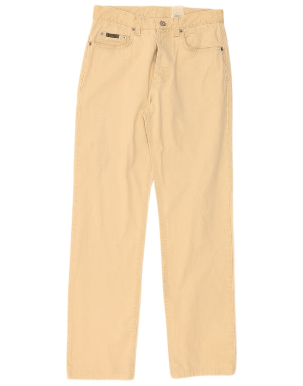 Calça jeans reta masculina Calvin Klein W30 L30 algodão bege