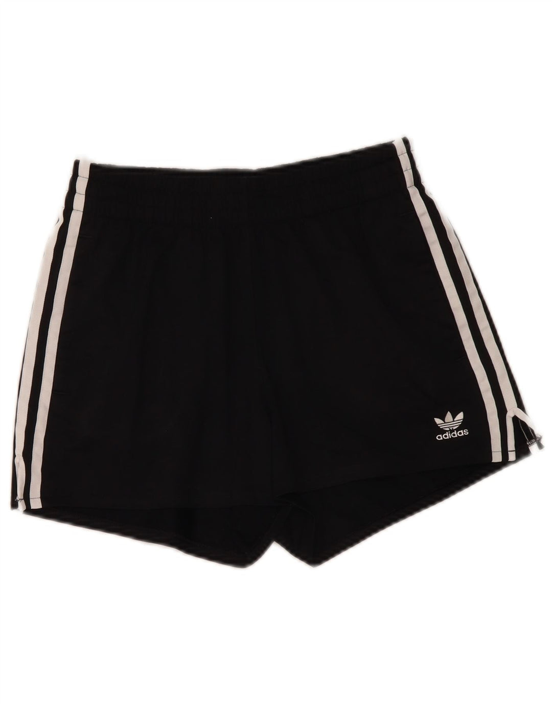 Shorts esportivos femininos Adidas UK 10 pequenos esportivos pretos de poliéster