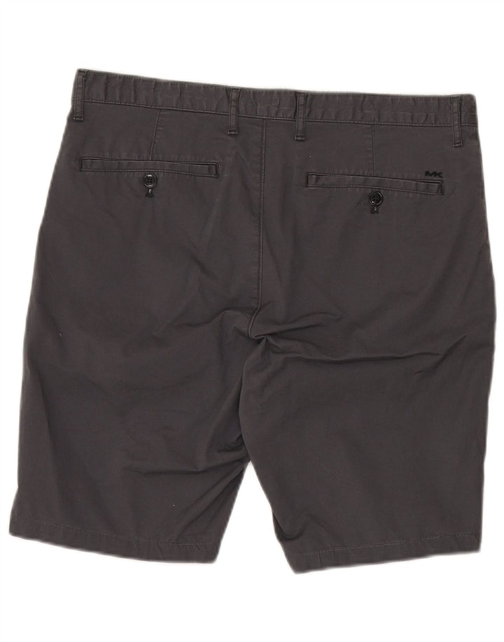 Michael Kors Mens Slim Fit Chino Shorts W30 Algodão Cinza Médio