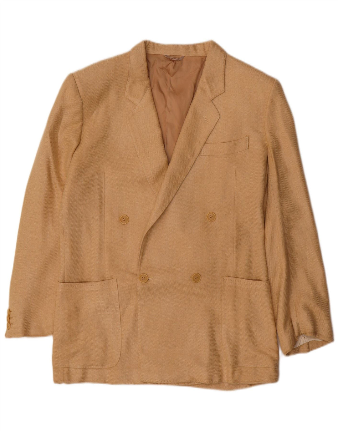 Jaqueta blazer masculina vintage com peito duplo IT 50 grande bege