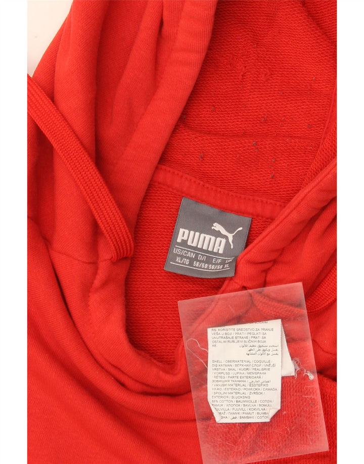 Puma Mens Hoodie Jumper XL Algodão Vermelho