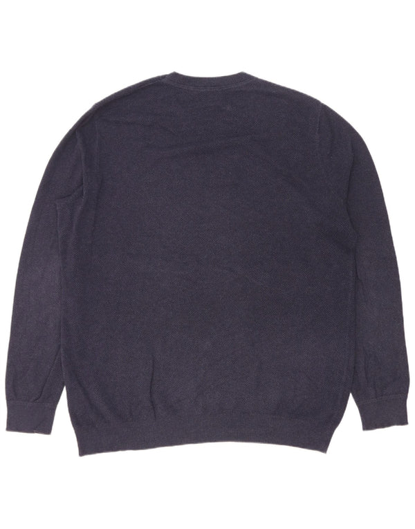 John Lewis Mens Crew Neck Jumper Sweater Medium Navy Blue Cotton